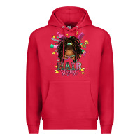 Cardinal afro locs hair stylist messy bun tbw Premium Hoodie - texasbilliewilder