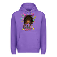 Purple afro locs hair stylist messy bun tbw Premium Hoodie - texasbilliewilder