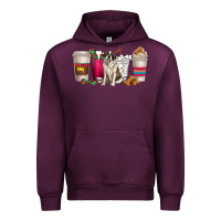 Mauve Wine st. bernard dog coffee cups Urban Hoodie - texasbilliewilder