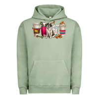 Pigment Oil Green st. bernard dog coffee cups Urban Hoodie - texasbilliewilder