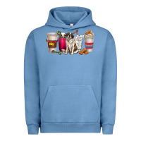 Pigment Pebble Blue st. bernard dog coffee cups Urban Hoodie - texasbilliewilder