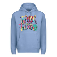 Colony Blue faith over fear Premium Hoodie - Zillion Design Studio