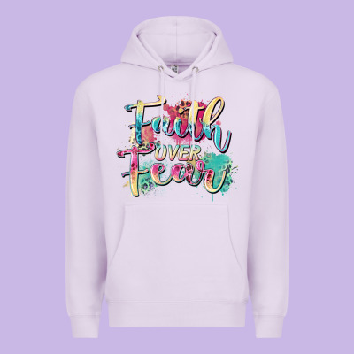 Faith Over Fear Premium Hoodie Designed By Zillion Design Studio