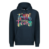 Navy faith over fear Premium Hoodie - Zillion Design Studio
