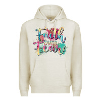 Oatmeal Heather faith over fear Premium Hoodie - Zillion Design Studio