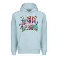 Blue Mist faith over fear Premium Hoodie - Zillion Design Studio