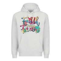 Dove Grey faith over fear Premium Hoodie - Zillion Design Studio
