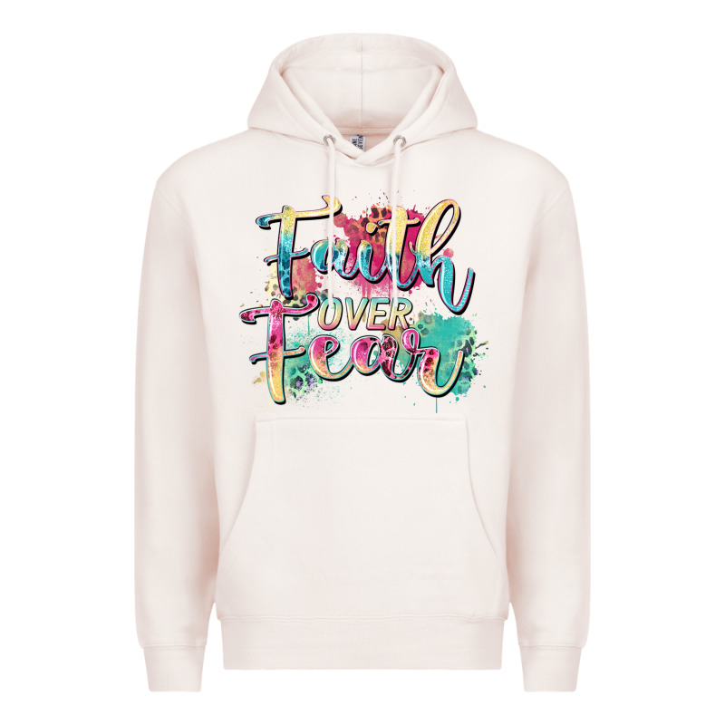Faith Over Fear Premium Hoodie by Zillion Design Studio | Teevron
