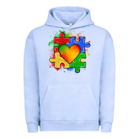 Pigment Grape Ice autism puzzle pieces heart Urban Hoodie - Zillion Design Studio