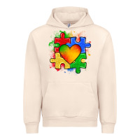 Sandshell autism puzzle pieces heart Urban Hoodie - Zillion Design Studio