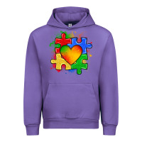 Tulip autism puzzle pieces heart Urban Hoodie - Zillion Design Studio