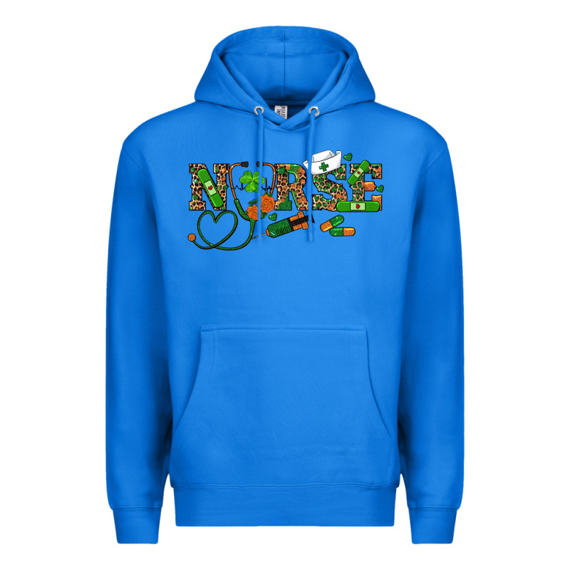 St. Patrick's Day Nurse Premium Hoodie by RanaPortraitStore | Teevron