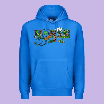 St. Patrick's Day Nurse Premium Hoodie Designed By Ranaportraitstore