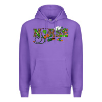 Purple St. Patrick's Day Nurse Premium Hoodie - RanaPortraitStore