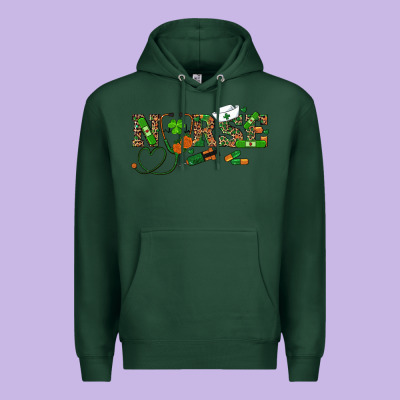 St. Patrick's Day Nurse Premium Hoodie Designed By Ranaportraitstore