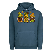 Pigment Midnight Navy sunflower gnomies Urban Hoodie - texasbilliewilder