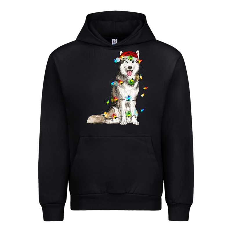 Husky Christmas Lights Urban Hoodie by RanaPortraitStore | Teevron
