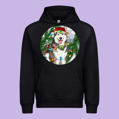 Husky And Farm Ornament Urban Hoodie Designed By Ranaportraitstore