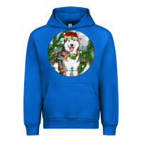 Cobalt husky and farm ornament Urban Hoodie - RanaPortraitStore