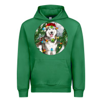 Emerald husky and farm ornament Urban Hoodie - RanaPortraitStore