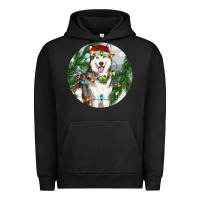 Pigment Black husky and farm ornament Urban Hoodie - RanaPortraitStore