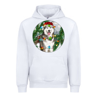 White husky and farm ornament Urban Hoodie - RanaPortraitStore