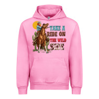 Fuchsia Pink take a ride on the wild side with rodeo Urban Hoodie - texasbilliewilder