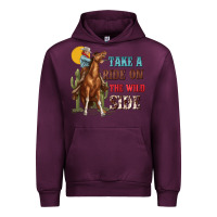 Mauve Wine take a ride on the wild side with rodeo Urban Hoodie - texasbilliewilder