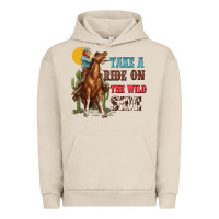 Pigment French Oak take a ride on the wild side with rodeo Urban Hoodie - texasbilliewilder