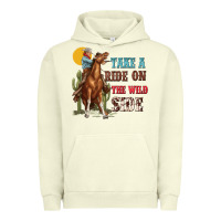 Pigment Pistachio take a ride on the wild side with rodeo Urban Hoodie - texasbilliewilder