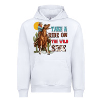 White take a ride on the wild side with rodeo Urban Hoodie - texasbilliewilder
