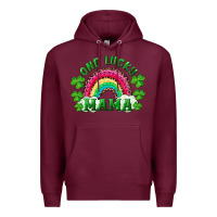 Burgundy st patrick's day one lucky mama Premium Hoodie - RanaPortraitStore