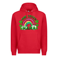 Red st patrick's day one lucky mama Premium Hoodie - RanaPortraitStore