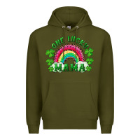 Army Green st patrick's day one lucky mama Premium Hoodie - RanaPortraitStore