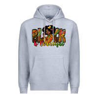 Heather Grey black is beautiful Premium Hoodie - Zillion Design Studio