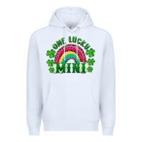 White St. Patrick's Day One Lucky Mini Premium Hoodie - RanaPortraitStore