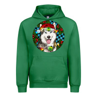 Emerald Christmas Husky Urban Hoodie - RanaPortraitStore