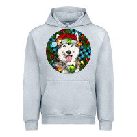 Heather Grey Christmas Husky Urban Hoodie - RanaPortraitStore