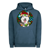 Pigment Midnight Navy Christmas Husky Urban Hoodie - RanaPortraitStore