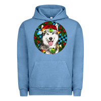 Pigment Pebble Blue Christmas Husky Urban Hoodie - RanaPortraitStore