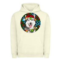 Pigment Pistachio Christmas Husky Urban Hoodie - RanaPortraitStore