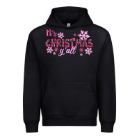 Black It's Christmas Y'all Season Pink Christmas Urban Hoodie - RanaPortraitStore