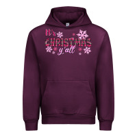 Mauve Wine It's Christmas Y'all Season Pink Christmas Urban Hoodie - RanaPortraitStore