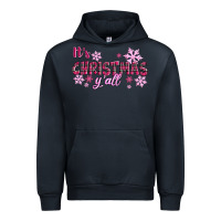 Navy It's Christmas Y'all Season Pink Christmas Urban Hoodie - RanaPortraitStore