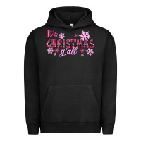 Pigment Black It's Christmas Y'all Season Pink Christmas Urban Hoodie - RanaPortraitStore