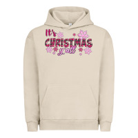 Pigment French Oak It's Christmas Y'all Season Pink Christmas Urban Hoodie - RanaPortraitStore