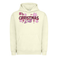 Pigment Pistachio It's Christmas Y'all Season Pink Christmas Urban Hoodie - RanaPortraitStore