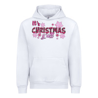 White It's Christmas Y'all Season Pink Christmas Urban Hoodie - RanaPortraitStore