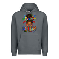 Rock autism mom afro messy bun Premium Hoodie - texasbilliewilder