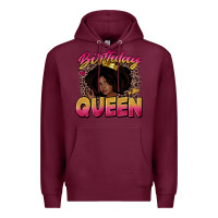 Burgundy birthday queen Premium Hoodie - Zillion Design Studio